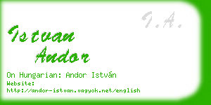 istvan andor business card
