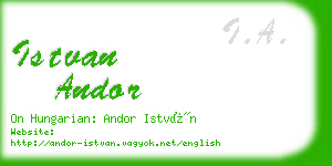 istvan andor business card